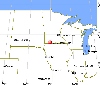 Lakefield, Minnesota map