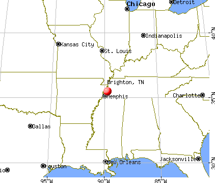 Brighton, Tennessee map