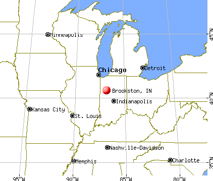 Brookston, Indiana map