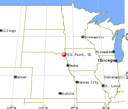 Elk Point, South Dakota map