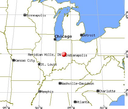 Meridian Hills, Indiana map
