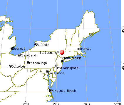Tillson, New York map