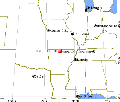 Gassville, Arkansas map
