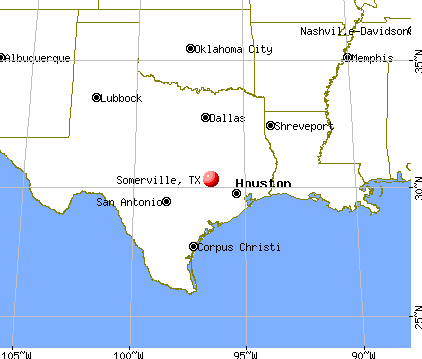 Somerville, Texas map