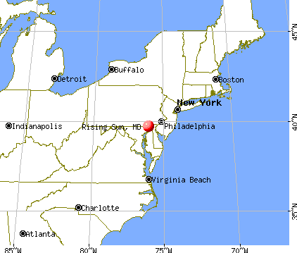 Rising Sun, Maryland map