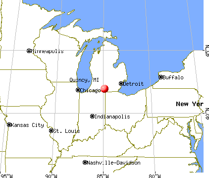 Quincy, Michigan map