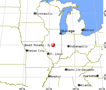Mount Pulaski, Illinois map