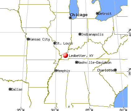 Ledbetter, Kentucky map