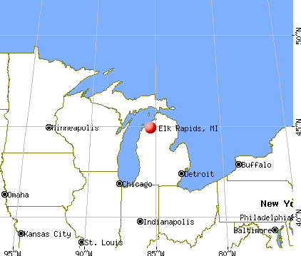 Elk Rapids, Michigan map