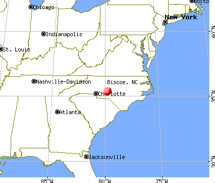 Biscoe, North Carolina map