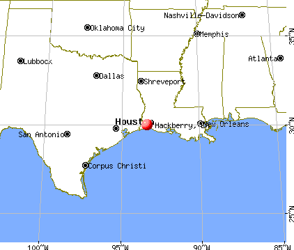 Hackberry, Louisiana map