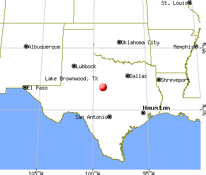 Lake Brownwood, Texas map