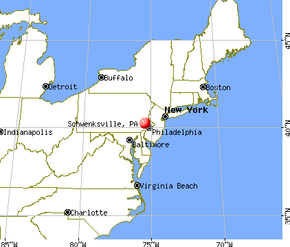 Schwenksville, Pennsylvania map