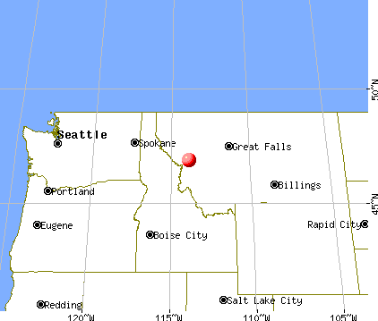Bonner-West Riverside, Montana map