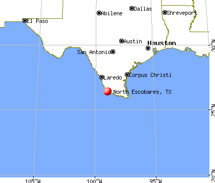 North Escobares, Texas map
