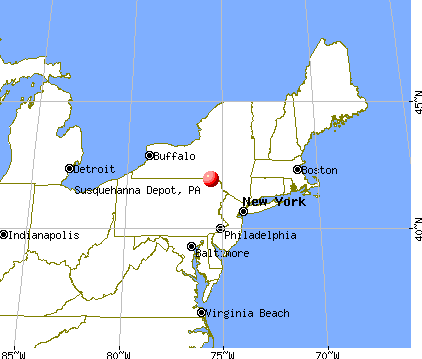 Susquehanna Depot, Pennsylvania map