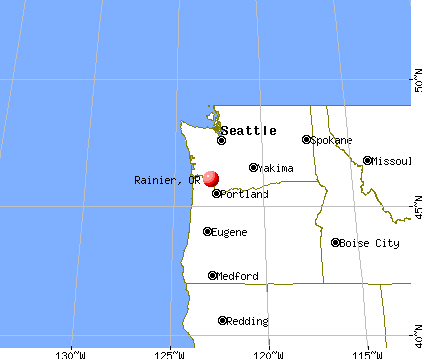 Rainier, Oregon map