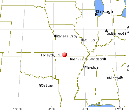 Forsyth, Missouri map