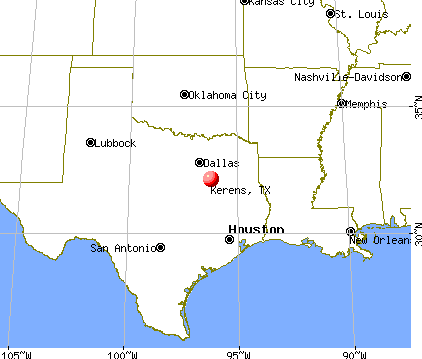 Kerens, Texas map