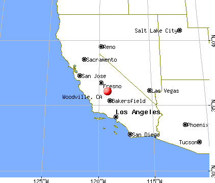 Woodville, California map