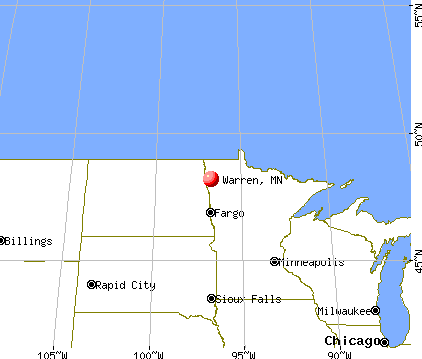 Warren, Minnesota map