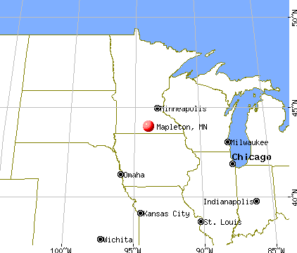 Mapleton, Minnesota map