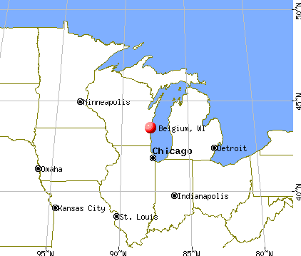 Belgium, Wisconsin map