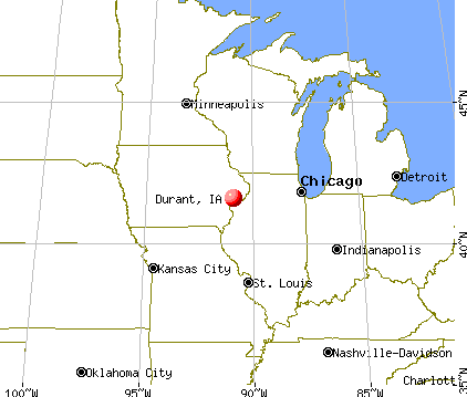 Durant, Iowa map