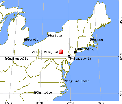 Valley View, Pennsylvania map
