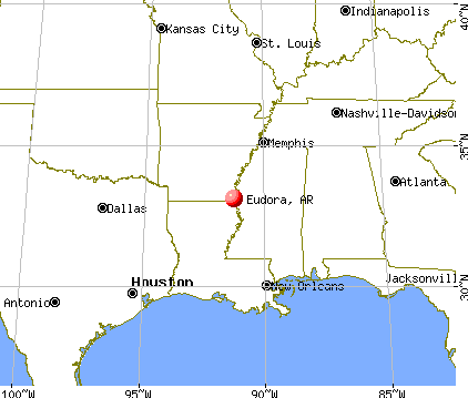 Eudora, Arkansas map
