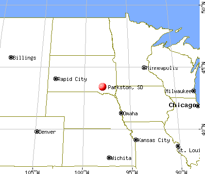 Parkston, South Dakota map