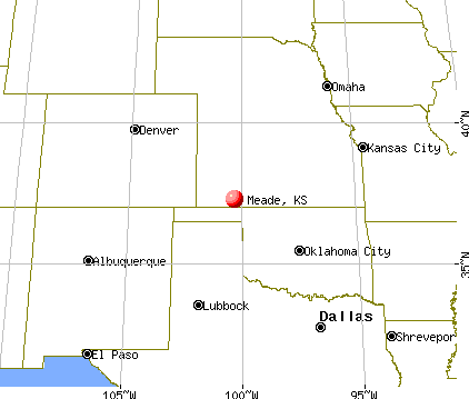Meade, Kansas map
