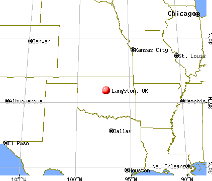 Langston, Oklahoma map