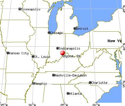 Osgood, Indiana map