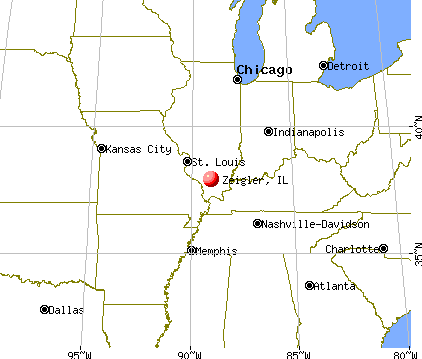 Zeigler, Illinois map