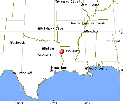 Stonewall, Louisiana map