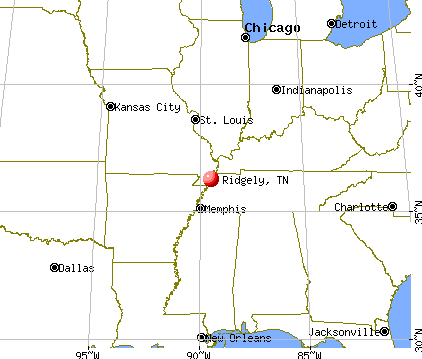 Ridgely, Tennessee map