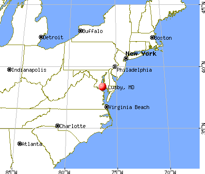 Lusby, Maryland map