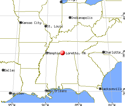 Loretto, Tennessee map
