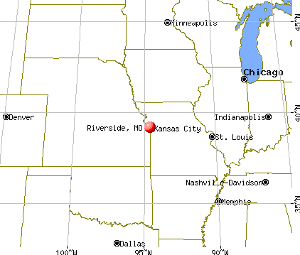 Riverside, Missouri map