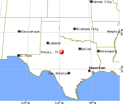Potosi, Texas map
