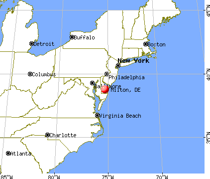 Milton, Delaware map