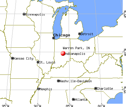 Warren Park, Indiana map