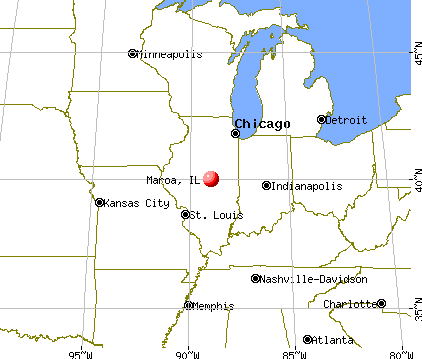 Maroa, Illinois map