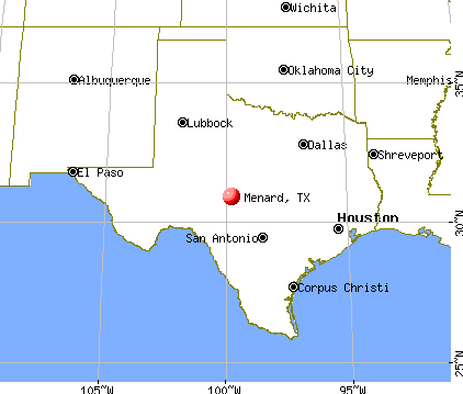 Menard, Texas map