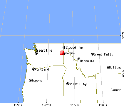 Millwood, Washington map