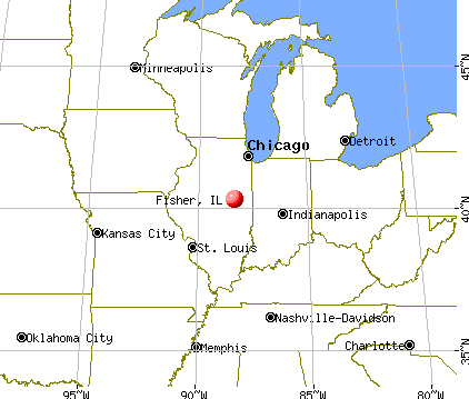 Fisher, Illinois map