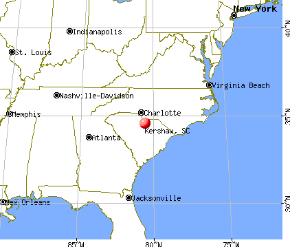 Kershaw, South Carolina map
