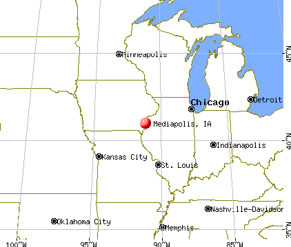 Mediapolis, Iowa map