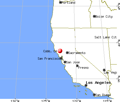 Cobb, California map